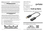 Manhattan IADAP DP-HDMI2F60M Instructions preview