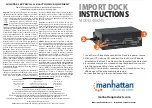 Manhattan IMPORT DOCK Instructions preview