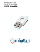 Manhattan WIRELESS N USB ADAPTER User Manual preview