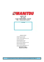 Manitou 6-E3 Series Operator'S Manual preview