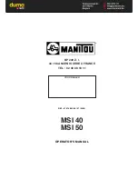 Manitou MSI 40 Operator'S Manual preview