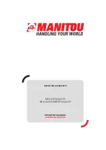 Manitou MT-X 625 2-E3 Series Operator'S Manual preview