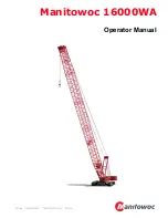 Preview for 1 page of Manitowoc 16000WA Operator'S Manual