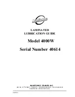 Manitowoc 4000W Laminated Lubrication Manual preview