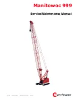 Manitowoc 999 Service And Maintenance Manual preview