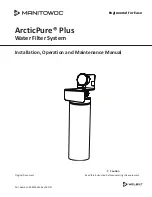 Manitowoc ArcticPure Plus Installation, Operation And Maintenance Manual preview