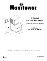 Manitowoc AUCS Q Use And Care Manual предпросмотр