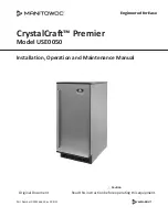 Manitowoc CrystalCraft Premier Installation, Operation And Maintenance Manual preview
