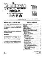 Manitowoc GD-0802A Installation Instructions Manual preview