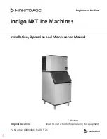 Manitowoc Indigo NXT Installation, Operation And Maintenance Manual preview