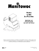 Предварительный просмотр 1 страницы Manitowoc Marine Q800 Installation And Use Manual