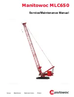 Preview for 1 page of Manitowoc MLC650 Service Maintenance Manual