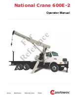 Preview for 1 page of Manitowoc National Crane 600E-2 Operator'S Manual