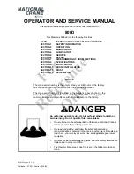 Preview for 3 page of Manitowoc National Crane 800D Operator'S And Service Manual