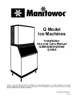 Preview for 1 page of Manitowoc Q1060 Installation Use And Care Manual