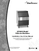 Предварительный просмотр 1 страницы Manitowoc QF0400 Installation, Use & Care Manual