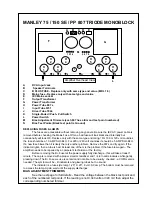 Предварительный просмотр 7 страницы Manley 150 PP 807 MONOBLOCK Owner'S Manual