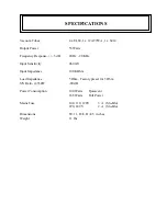 Preview for 8 page of Manley 50 WATT MONOBLOCK AMPLIFIER Owner'S Manual