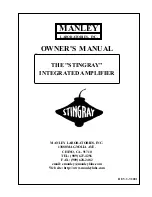 Предварительный просмотр 1 страницы Manley INTEGRATED AMPLIFIER Owner'S Manual