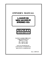 Manley Langevin Mini Massive Owner'S Manual preview