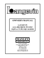 Preview for 1 page of Manley Langevin Pultec EQP1-A Owner'S Manual