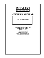 Manley MIC EQ 500 COMBO Owner'S Manual предпросмотр