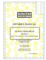 Manley MM/MC GRAMOPHONE CARTRIDGE PREAMPLIFIER Owner'S Manual предпросмотр