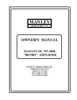 Preview for 1 page of Manley PP 300B RETRO Owner'S Manual