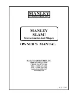 Manley SLAM! Owner'S Manual предпросмотр