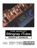 Manley Stingray iTube Owner'S Manual предпросмотр