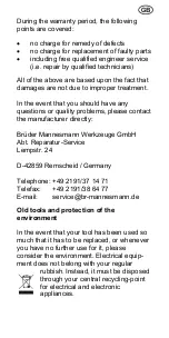 Preview for 21 page of Mannesmann 99448 Instruction Manual