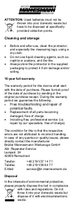 Preview for 3 page of Mannesmann M81220 Manual