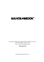 Предварительный просмотр 8 страницы MANOR BROOK MB 00730 Use And Care Manual