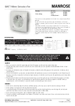 Manrose FAN7183 Quick Start Manual preview