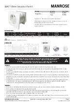 Preview for 1 page of Manrose FAN7187 Installation Instructions