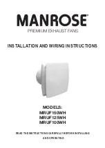 Manrose MRUF150WH Installation And Wiring Instructions preview