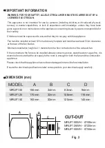 Preview for 2 page of Manrose MRUF150WH Installation And Wiring Instructions