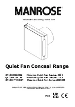 Preview for 1 page of Manrose Quiet Fan Conceal X5 S Installation And Wiring Instructions