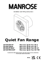 Preview for 1 page of Manrose Quiet Fan Series Installation And Wiring Instructions