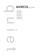 Preview for 1 page of Manrose quiet QF100S Installation Manual