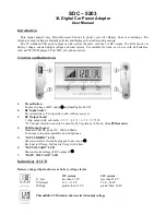 Preview for 1 page of Manson Engineering Industrial SDC–5203 User Manual