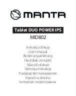 Предварительный просмотр 1 страницы Manta DUO POWER IPS MID802 User Manual