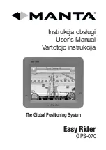 Preview for 1 page of Manta Easy Rider GPS-070 User Manual