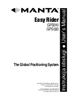 Preview for 1 page of Manta Easy Rider GPS010' Easy Rider GPS020' User Manual