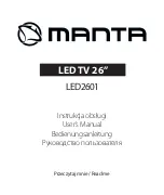 Preview for 1 page of Manta LED2601 User Manual