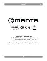 Preview for 8 page of Manta MA409 User Manual