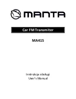 Preview for 1 page of Manta MA415 User Manual