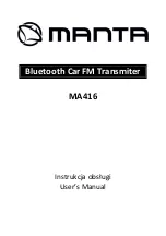 Preview for 1 page of Manta MA416 User Manual