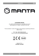 Preview for 14 page of Manta MA416 User Manual