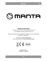 Preview for 13 page of Manta MA424 User Manual